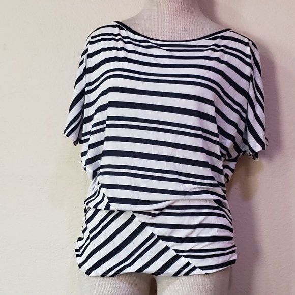 Cherish Tops - Cherish black white striped blouse M